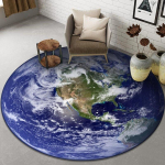 3D Maa &uuml;mmargune elutoa vaip libisemiskindel tool Mat Magamistoa vaip poistetoa sissep&auml;&auml;su uksematt Lapsed M&auml;ngumati ala vaip Diameter 150cm