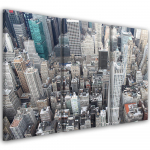 Kolmeosalise pildiga l&otilde;uenditr&uuml;kk New Yorgi pilvel&otilde;hkuja 60x40 hall v&auml;rv