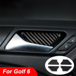 S&uuml;sinikkiust auto sisemise ukse k&auml;epideme kausi kaane kleebise &uuml;mbrise tarvikud VW Golf 6 MK6 GTI 2008 2009 2010 2011 jaoks black