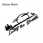 Auto tagaukse kleebis Fiat Scudo Tuning tarvikud Matkaauto Living The Dream Graphics Vin&uuml;&uuml;l Glossy Black