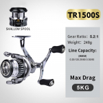 Peibutus&otilde;nge ratas Metallist ketrusratas, suur kaldus suuline &otilde;ngen&ouml;&ouml;r, topelt nookurvars pika viskega merep&uuml;&uuml;gi kivip&uuml;&uuml;giratas tasakaalustuskangiga TR1500S