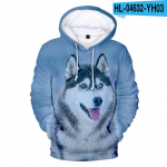 Animal Dog Husky 3D Prinditud Suur naiste/meeste kampsun Pusa T&auml;navar&otilde;ivad Hip Hop Pullover Kapuutsiga jakk Meeste vabaaja spordir&otilde;ivad XL