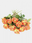 12 tk roosid kunstlilled Kuivatatud siidist kunstlilled &uuml;he varrega kodukontori aia hauapeo pulmakaunistuseks oranž