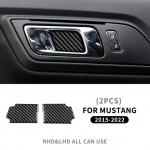S&uuml;sinikkiust autoukse sisek&auml;epideme uksekausi kaaneraami kleebis Ford Mustang 2015-2022 tarvikute sisemusse A
