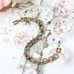 Kuldse h&otilde;beda v&auml;rvi v&otilde;lu k&auml;ev&otilde;ru Bohemia retro k&auml;ev&otilde;ru Etnilise pulma ehted pruudi kingitus kuld