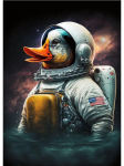 Naljakas kosmoselemmikloom astronauti plakat l&otilde;uend maalimine armas loom koer pardi seinakunsti pilt elutoa kodu kaunistamiseks Cuadros 21x30cm No Frame