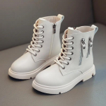 Laste Martini saapad T&uuml;drukutele V&auml;ike printsess Palusaapad Briti stiilis Laste vabaaja l&uuml;hikesed saapad 25 must