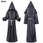 Halloweeni pidu &scaron;amaani religioosne kost&uuml;&uuml;m Euroopa religioossed mehed jumal isa misjon&auml;r gooti v&otilde;lur Cosplay preestri vormiriietus s