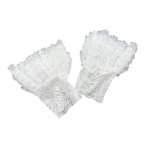 T&uuml;drukute pitsist k&auml;tised gooti kindad Steampunk randmemanseti Cosplay aksessuaar naiste pulmapeokleidi jaoks valge