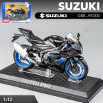 1/12 SUZUKI GSX-R1000 mootorratta sulamist survevalu m&auml;nguasi mootorratta auto mudel, &uuml;henduspea kummist rehviga mootorrattas&otilde;iduk poisile kingitus 1/12-17x8.6x6cm