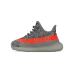 adidas Yeezy Boost 350 V2 Imikutele Beluga Reflective Beebi Tossud Hall Steeple-Gray P&auml;ikesekollane-Punane GW1231 19