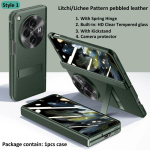 Vedruga magnetiline p&ouml;&ouml;rlev hingega &uuml;mbris Oneplus Open / OPPO Find N3 hoidiku p&otilde;rutuskindla kaitsekatte jaoks For OPPO Find N3 roheline