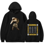 Madonna The Celebration Tour Hoodie Merch Populaarne graafikaprint Unisex Trendikas vabaaja t&auml;navar&otilde;ivad Unisex dressipluus L black