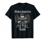 Metallist T-s&auml;rk Make America Metal Again Skull Rock T-s&auml;rk Vintage Tee S