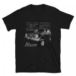 Retro Chevy K5 Blazer must l&uuml;hikeste varrukatega unisex T-s&auml;rk S