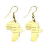 Vintage naiste Aafrika kaart Rippuvad konksuga r&otilde;ngad k&otilde;rvar&otilde;ngad augustavad ehted kingitus