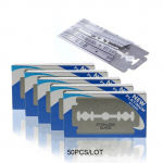 50 tk pakendis roostevabast terasest pardliterad meestele kahepoolse teraga n&auml;ohooldus