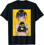 Anime Girl Jaapani esteetiline disain Suurep&auml;rane unisex T-s&auml;rk S