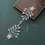 Pruudi peakate tsirkoonist kivist juuksepael Uue stiiliga peapael High Sense juuste aksessuaarid S&uuml;nnip&auml;eva bankett Abielu kroon