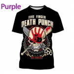 Uus pop-metalb&auml;nd Five Fingers Death Punch 3D prindiga T-s&auml;rk Moodne meeste r&otilde;ivad Hip Hop Harajuku Unisex Oversized T-s&auml;rk Topid XL