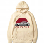 Meeste nostalgiline autokapuuts Jdm koomiksiprintidega dressipluus Meeste dressipluus Naiste EK Jaapani t&auml;navar&otilde;ivad Pullover, pikkade varrukatega EL suurus XL