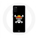 &Uuml;mbris Samsung Galaxy S20 plus One Piece Manga Skull musta taustaga