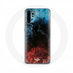 Huawei P30 abstraktse tekstuuriga &uuml;mbris punane must sinine