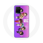 Coque pour Vivo Y21s 2021 / Y21 2021 BTS TinyTAN Animation Affiche RM Jin Suga J-Hope Jimin Jungkook Et V Mic Drop Danse