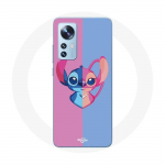 Coque pour Xiaomi Mi 12 / 12X Stitch et angel bleu rose