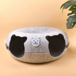 Donut-kassi voodi, vildist interj&ouml;&ouml;r m&auml;ngutunnel, tunnelvoodi v&auml;ikestele lemmikloomadele