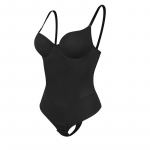 Naiste &otilde;mblusteta stringid vormivad riided Tummy Control Waist Trainer Body Sculpting Shaper N&auml;htamatu salendav aluspesu polsterdatud rinnahoidjaga S must