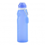 600 ml veepudel, toidukvaliteediga tugeva konstruktsiooniga silikoon, h&otilde;lpsasti kaasaskantav kokkupandav veeklaas sinine