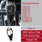 S&uuml;sinikkiust auto k&auml;iguvahetuse k&auml;epideme kaane kleebised BMW F30 F10 F20 G30 X5 E70 X6 E71 X3 F25 X4 F26 F34 F07 F06 tarvikud A-ABS Carbon Fiber