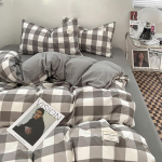 Ins Style voodipesukomplekt Nordic &uuml;he kahekordse lameda linaga tekikott Padjap&uuml;&uuml;r Pehme mikrokiust t&auml;issuuruses voodipesu 1.5m