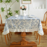 Ruffle Puuvillane Celadon Tikand Celadon Seelik Laudlina kodus einestamiseks Kohvi pulmapeoks Lauakaunistus 100X140CM