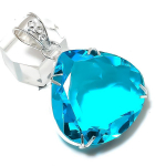 Natural Blue Topaz Gemstone Handmade 925 Sterling Silver Gift Pendant 1.97 i5p00