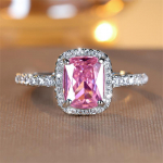 Moodne H&otilde;bedane V&auml;rv Ristk&uuml;likukujuline L&otilde;ige Roosa Kivi S&otilde;rmus Luksuslik Armastuse Kihlas&otilde;rmus Pulmaehted 5 roosa