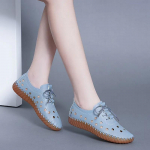 Naiste suvised pehmest nahast &otilde;&otilde;nsad kingad augulised jalan&otilde;ud k&otilde;&otilde;lusp&otilde;hjaga sandaalid lamedad vabaajajalatsid pehme p&otilde;hjaga mugavad emakingad 40 sinine