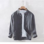 Vabaaja meeste hiina stiilis s&auml;rgid Traditsiooniline Kung Fu Tai Chi s&auml;rk mantel Tang &uuml;likond &uuml;htne jakk Meeste riided XXL hall