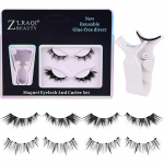 Z'LRAQI BEAUTY Magnetic kunstripsmed Loomuliku v&auml;limusega kunstripsmed Kunstripsmed koolutajaga MIX-1 must