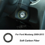 TESIN Auto S&uuml;sinikkiust Sisekujunduse Kattekleebised Ford Mustangile 2009 2010 2011 2012 2013 2014 V&auml;liskeskkonna Tarvikud Start switch bezel