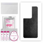 apgo Protective Skin Sticker for the back compatible with Oppo Reno8 Pro, Wrap Film, Foil, Vinyl - Pattern Black Leather