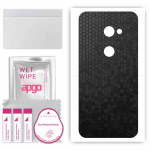 apgo Protective Skin Sticker for the back compatible with Sharp Aquos Zero, Wrap Film, Foil, Vinyl - Pattern Black Honeycomb