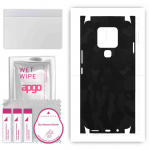 apgo Protective Skin Sticker for the back+sides compatible with Tecno Camon 16, Full Wrap Film, Foil, Vinyl - Pattern Black Camo