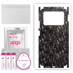 apgo Protective Skin Sticker for the back+sides compatible with Xiaomi Poco M4 Pro, Full Wrap Film, Foil, Vinyl - Pattern Carbon Black Pixel