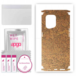 apgo Protective Skin Sticker for the back+sides compatible with Oppo Find X5, Full Wrap Film, Foil, Vinyl - Pattern Rusty Copper