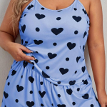 Suurte naiste pidžaamade suvine komplekt, naiste nelja aastaaega kodukandmiseks m&otilde;eldud kampsunid 5XL sinine