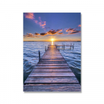 P&otilde;hjamaade p&auml;ikeseloojang Liivamere rand Lained Meremaastik Seinakunst L&otilde;uend Plakat ja Prindi Modulaarne Maaling Dekoorpilt elutuppa 21x30cm No Framed