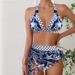 Naiste ujumisriided Tankini 2-osaline ujumistrikoo Starfish Vacation Ujumisriided kauni selja jaoks S sinine