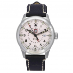 Luminox Air Pilot P-38 Lightning GMT must nahkrihm valge sihverplaadiga &Scaron;veitsi kvarts XA.9527 100M meeste k&auml;ekell valge